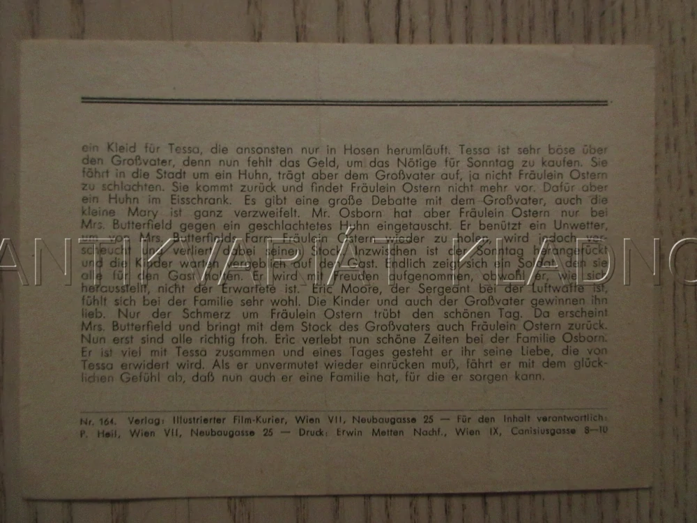 SUNDAY DINNER FOR A SOLDIER, A. BAXTER, J. HODIAK, FILM USA, FILM KURIER VBŠ Č. 164