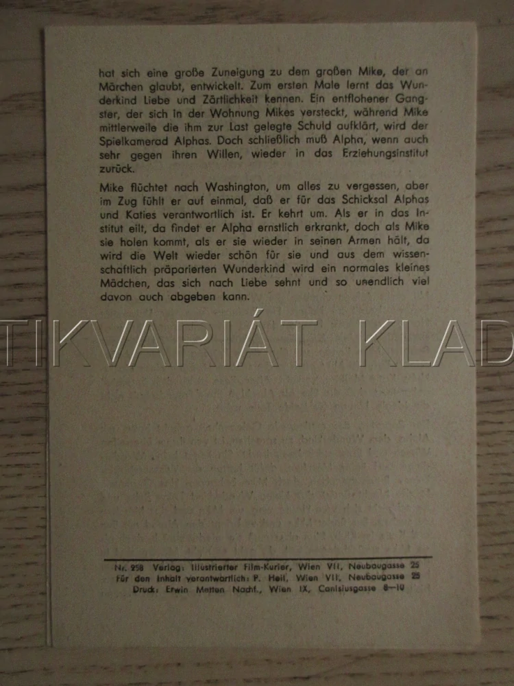 LOST ANGEL, M. O'BRIEN, J. CRAIG, M. HUNT, FILM USA, FILM KURIER VBŠ Č. 258