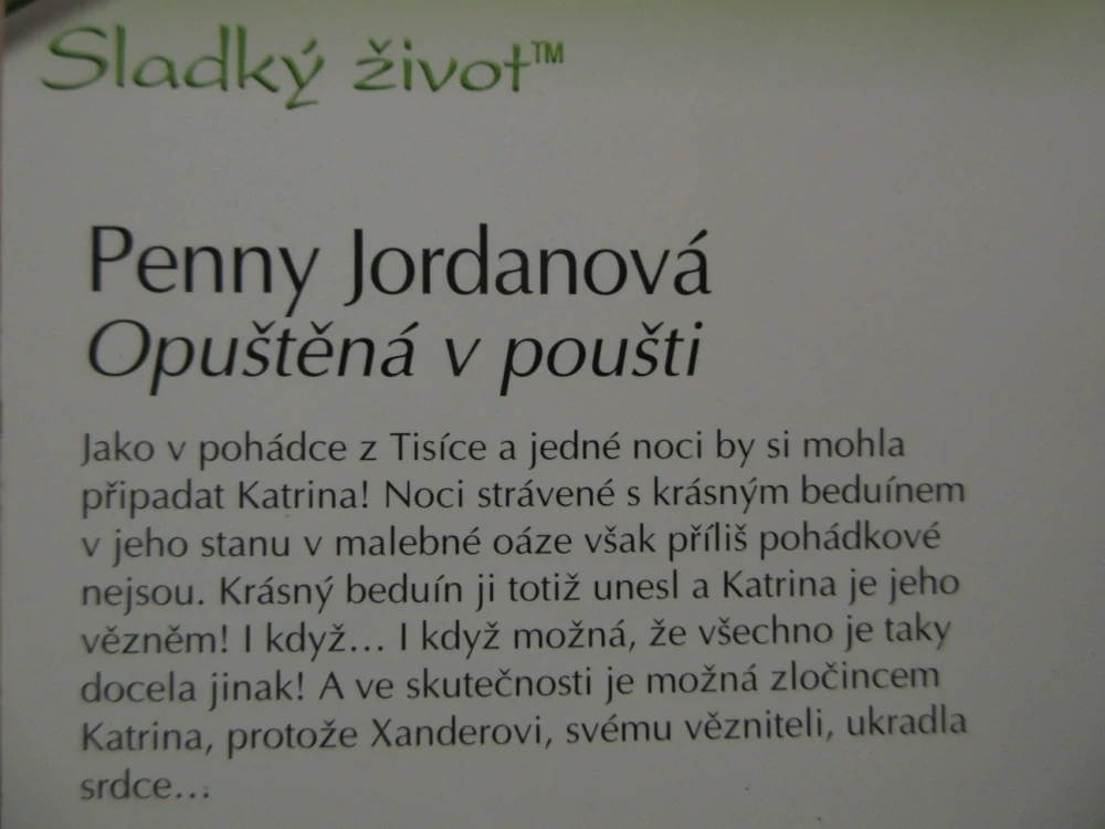 OPUŠTĚNÁ V POUŠTI, PENNY JORDANOVÁ, **an