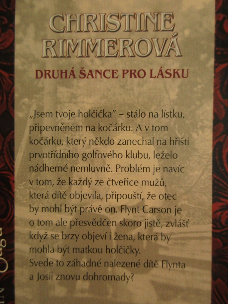 DRUHÁ ŠANCE PRO LÁSKU, CHRISTINE RIMMEROVÁ, **an
