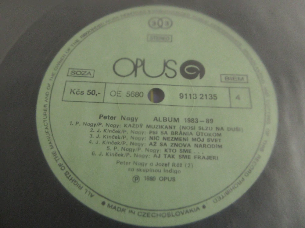 PETER NAGY, ALBUM 1983-89, 1X GRAMODESKA