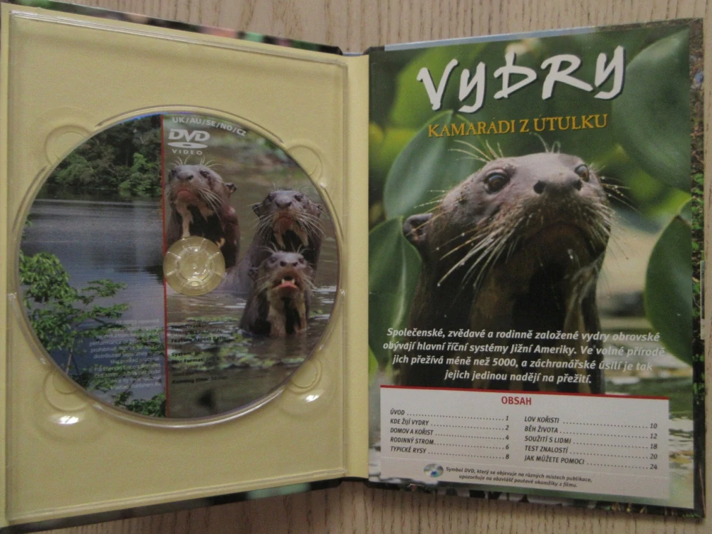 VYDRY, KAMARÁDI Z ÚTULKU, DVD FILM DOKUMENT