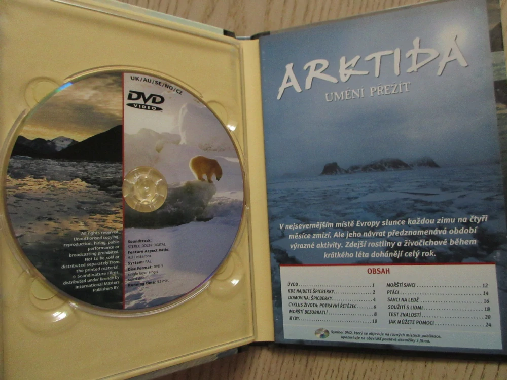 ARKTIDA, UMĚNÍ PŘEŽÍT, DVD FILM DOKUMENT