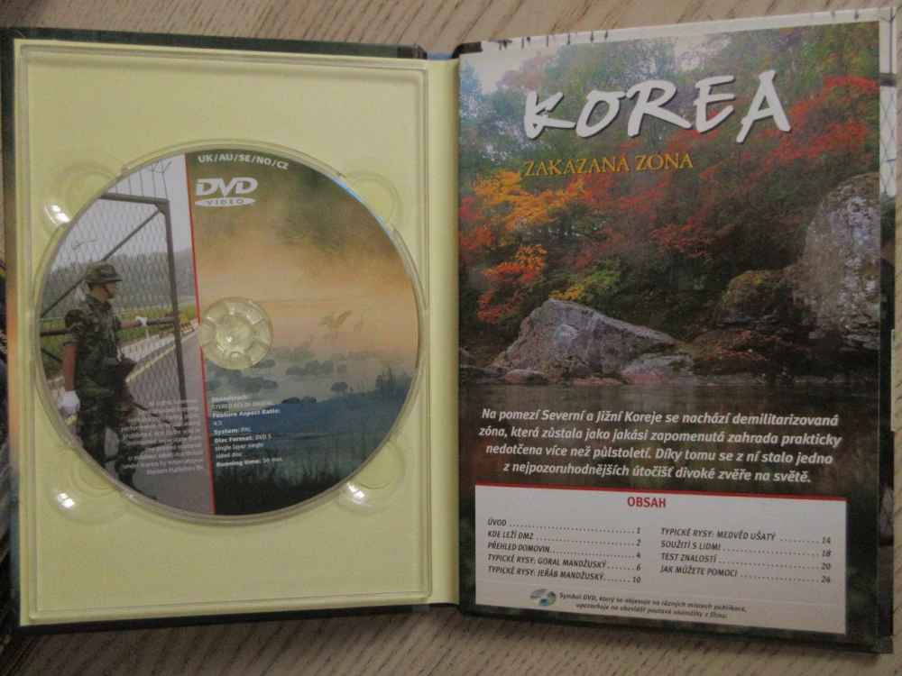 KOREA, ZAKÁZANÁ ZÓNA, DVD FILM DOKUMENT