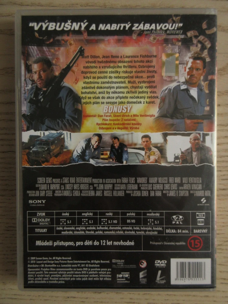 OZBROJENÍ A NEBEZPEČNÍ, M. DILLON, J. RENO, DVD FILM