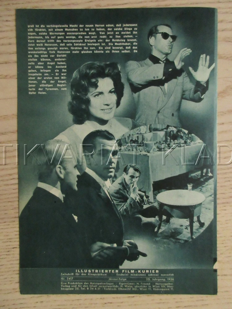 HANUSSSEN, O. W. FISCHER, L. PUIVER, M. DOMINIQUE, FILM SRN, FILM KURIER VBŠ Č. 2397