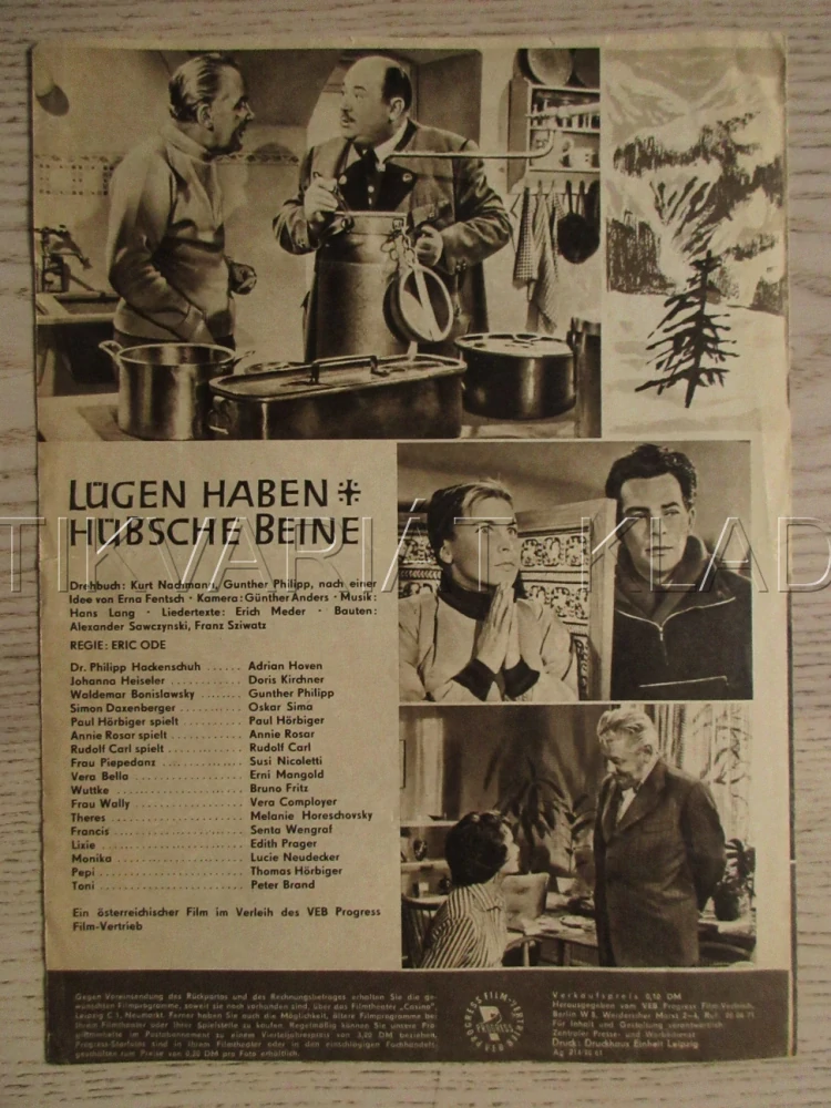 LÜGEN HABEN HÜBSCHE BEINE, FILM RAKOUSKO, FILM KURIER VBŠ Č. 59/61
