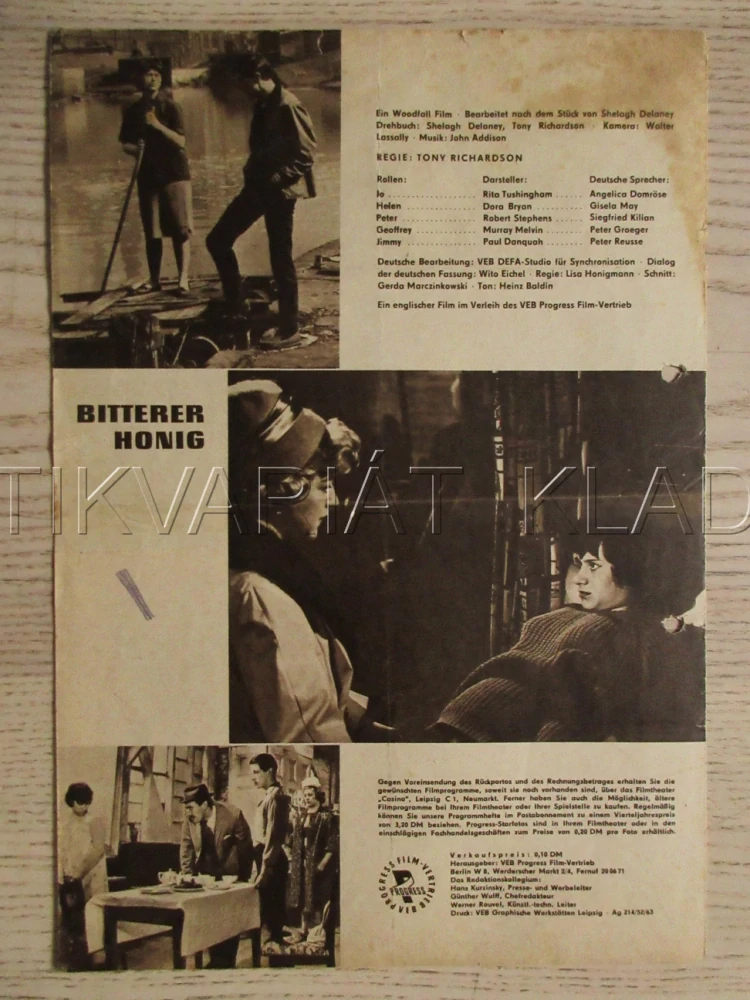 KAPKA MEDU, R. TUSNIGHAM, D. BRYAN, R. STEPHENS, FILM VB, FILM KURIER VBŠ Č. 49/63