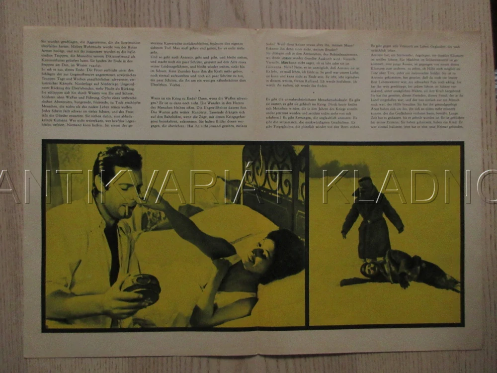 SLUNEČNICE, S. LOREN, M. MASTROIANNI, L. SAWELJEWA, FILM IT, FILM KURIER VBŠ Č. 36/72