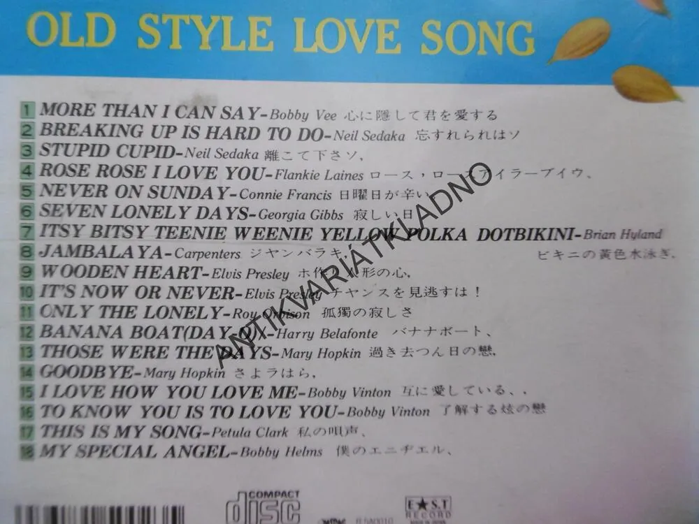 OLD STYLE LOVE SONG, 8., CD