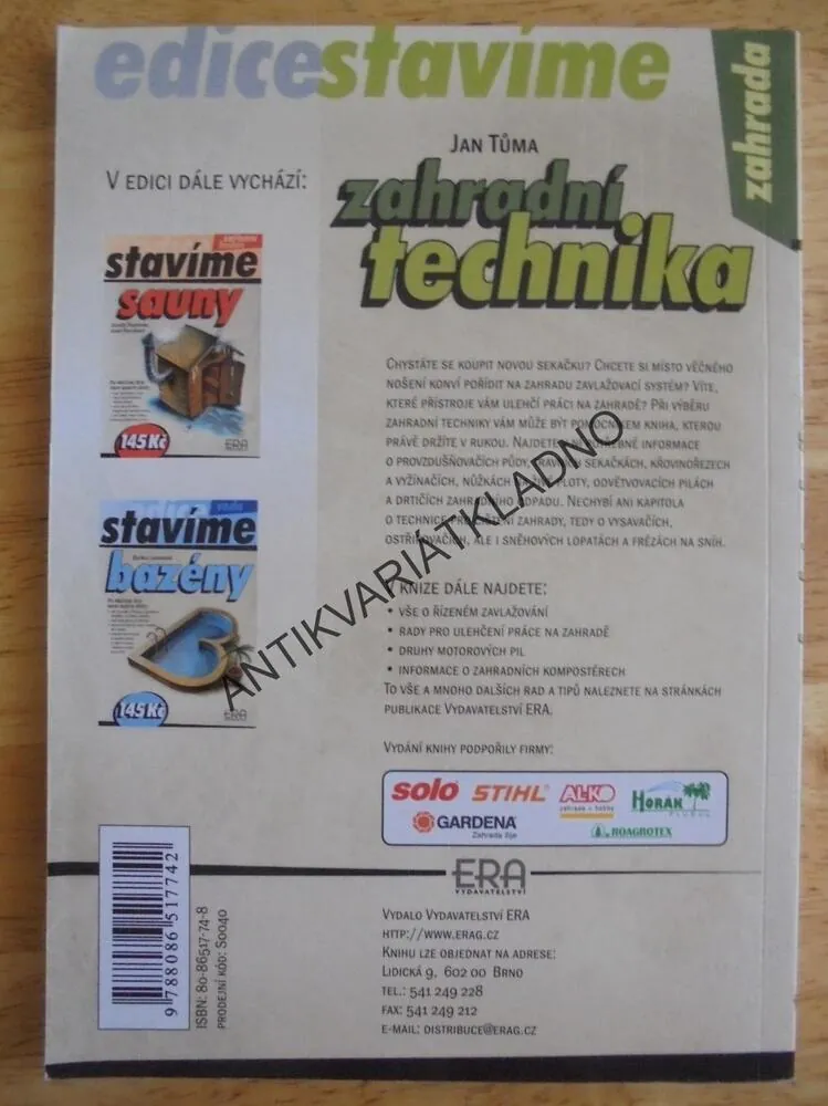 ZAHRADNÍ TECHNIKA, EDICE STAVÍME, ZAHRADA, TŮMA