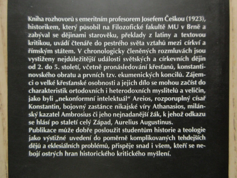 OD KATAKOMB KE SVĚTOVÉ CÍRKVI, JIŘÍ HANUŠ, **an