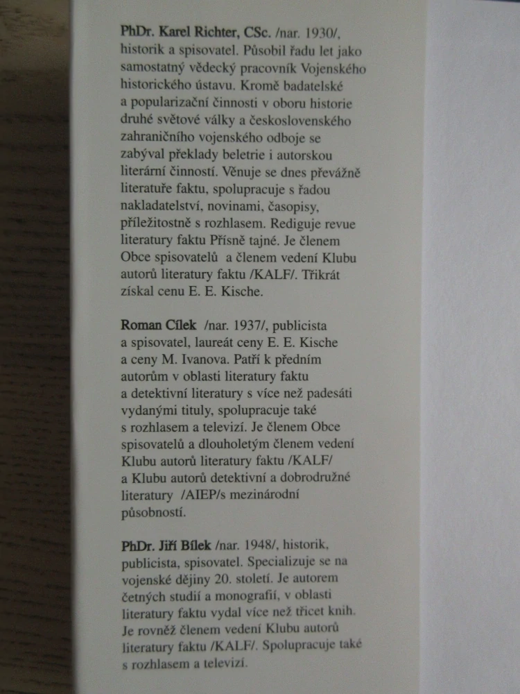 CESTY K MOCI, KAREL RICHTER, ROMAN CÍLEK, JIŘÍ BÍLEK, **an