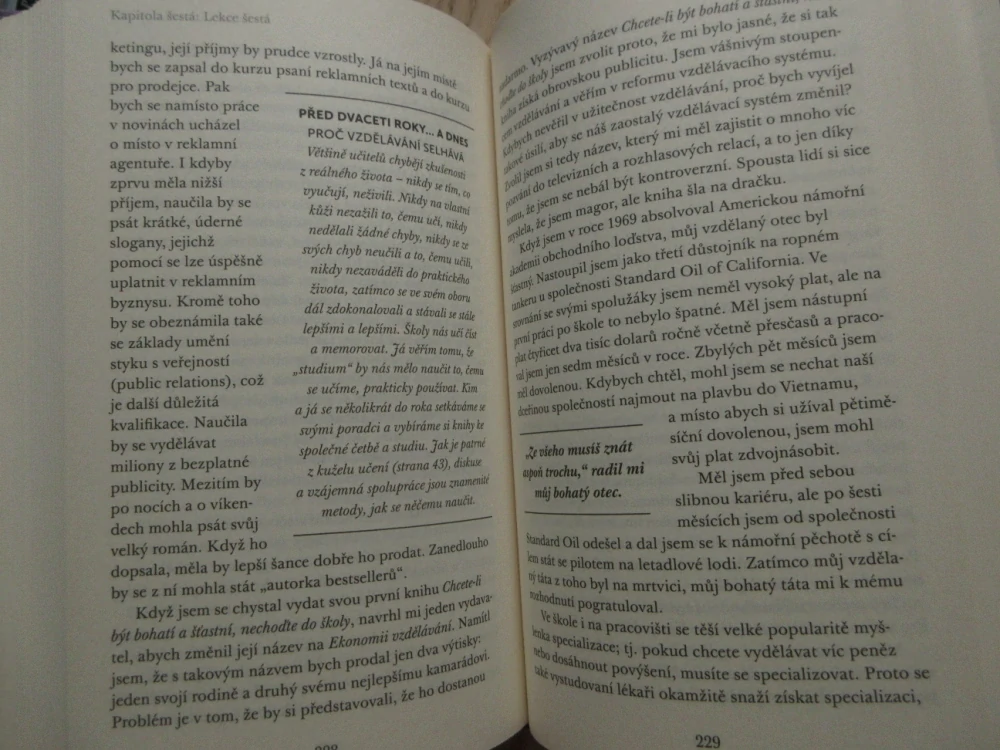 BOHATÝ TÁTA, CHUDÝ TÁTA, ROBERT T. KIYOSAKI, **an