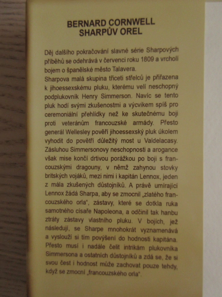 SHARPŮV OREL, BERNARD CORNWELL, **an