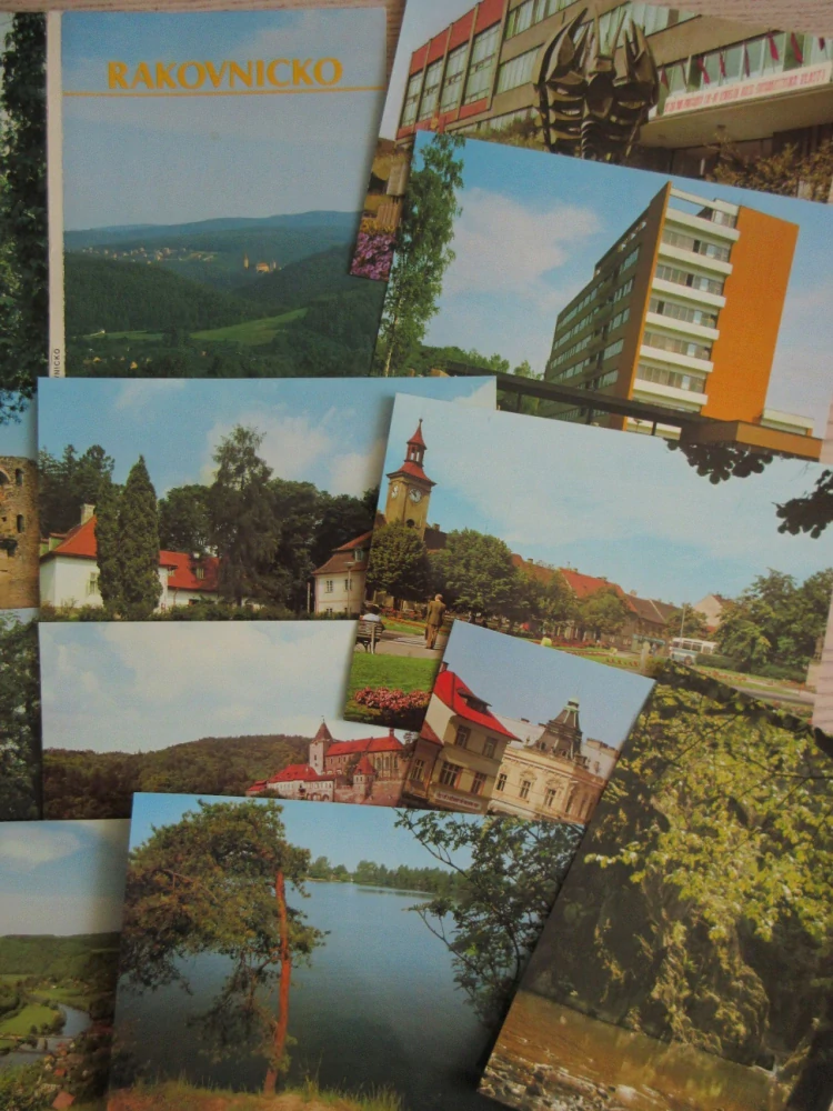 RAKOVNICKO, BEROUNKA, KŘIVOKLÁT, SLABCE, NOVÉ STRAŠECÍ, DŘEVÍČ, KRAKOVEC A DALŠÍ MÍSTA, 16X KARTIČKA, **an