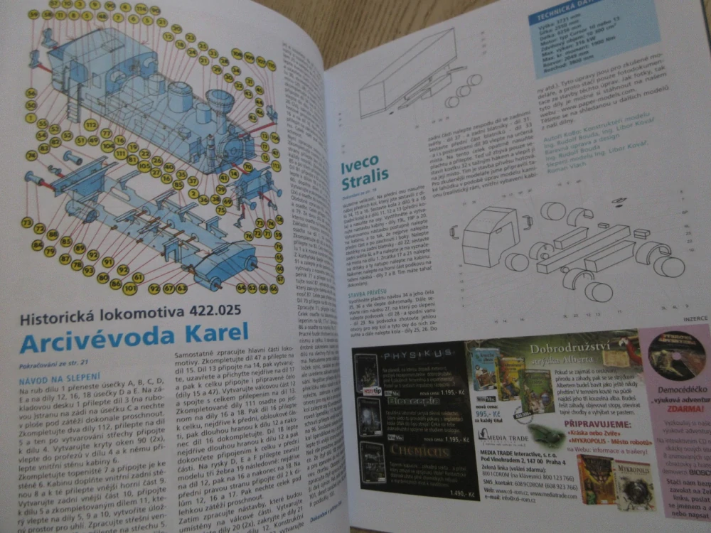 ABC, 19/2003, KOMPLETNÍ DÉČKA, TECHNIKA - LOKOMOTIVA 422.025, TAHAČ