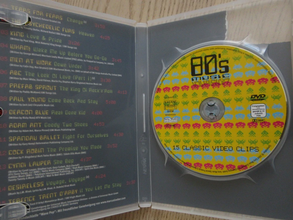 80'S MUSIC INVASION: 15 CLASSIC VIDEO CLIPS, WHAM!, TEARS FOR FEARS A DALŠÍ, DVD HUDBA