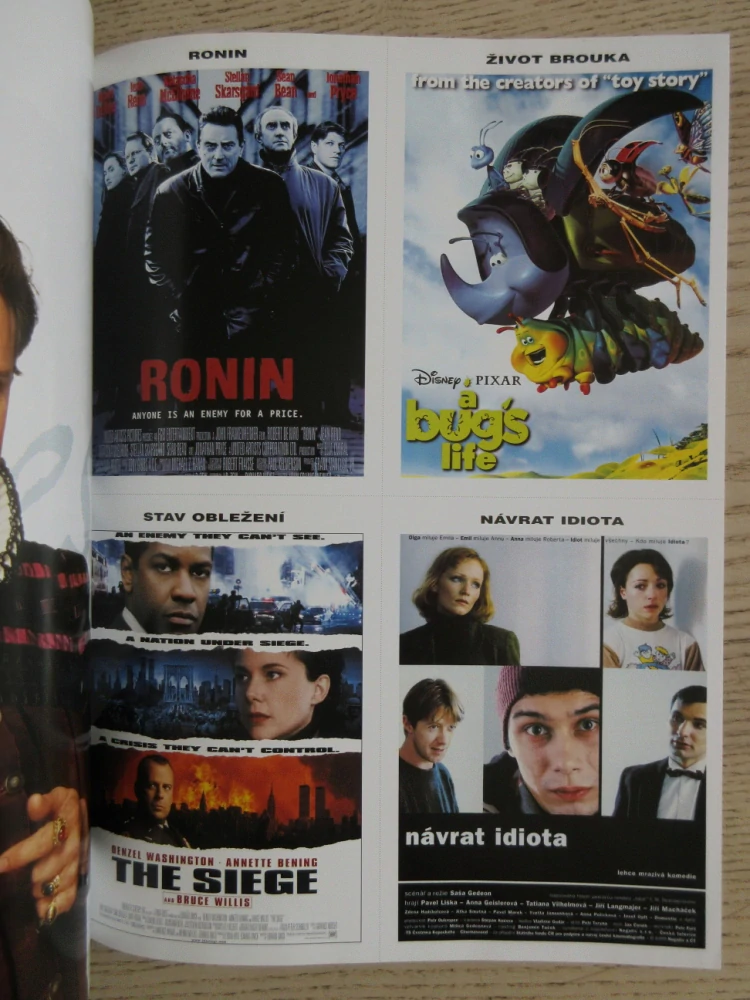 FILMOVÝ ČASOPIS CINEMA, Č. 3/99, ED HARRIS, JAMIE LEE CURTIS, RONALD COLMAN, JACKIE CHAN, EDWARD NORTON AJ.