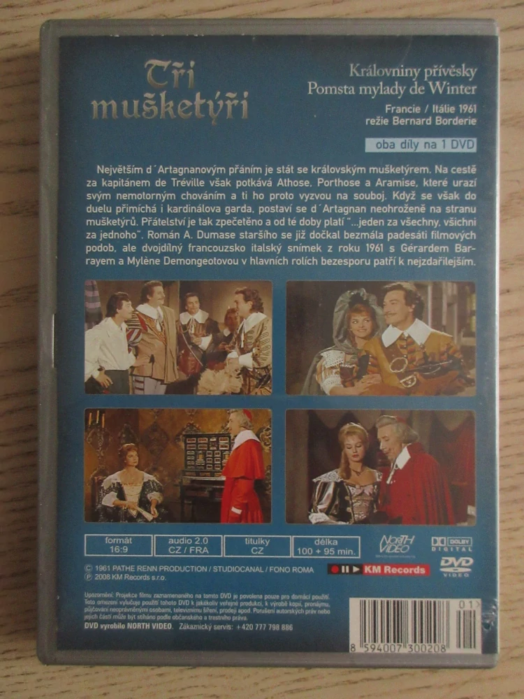 TŘI MUŠKETÝŘI, DVD FILM