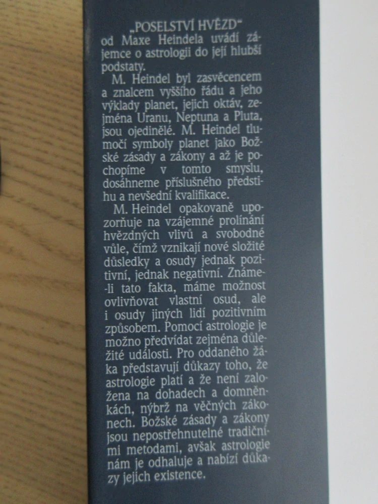 POSELSTVÍ HVĚZD, MAX HEINDEL, AUGUSTA FOSSOVÁ-HEINDELOVÁ, **an