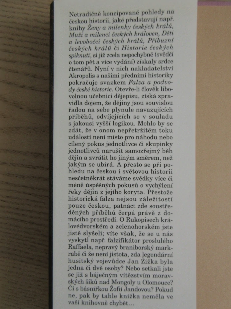 FALZA A PODVODY ČESKÉ HISTORIE, JAROSLAV ČECHURA A KOLEKTIV, **an