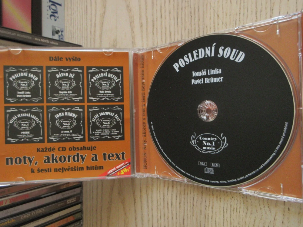 POSLEDNÍ SOUD, COUNTRY MUSIC NO. 1, TOMÁŠ LINKA, PAVEL BRÜMER, CD HUDBA