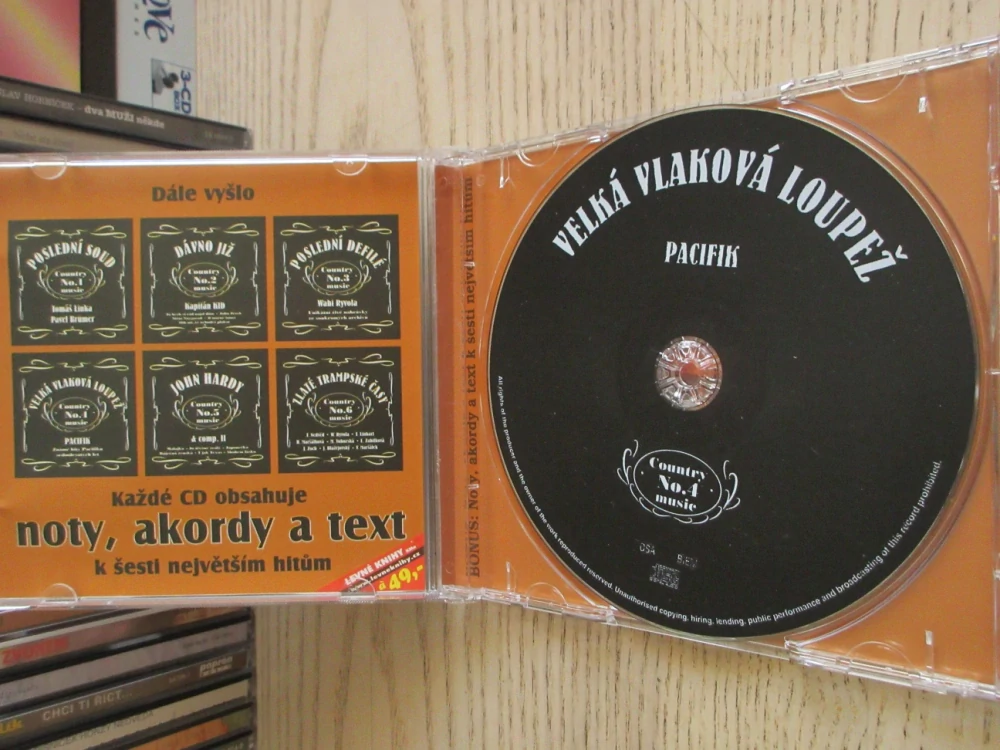 VELKÁ VLAKOVÁ LOUPEŽ, COUNTRY MUSIC NO. 4, PACIFIK, CD HUDBA