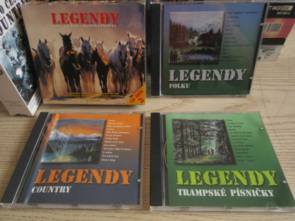 LEGENDY, FOLK, COUNTRY, TRAMPSKÁ PÍSNIČKA, 3X CD HUDBA