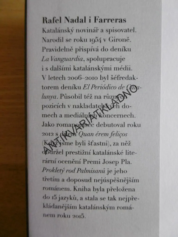 PROKLETÝ ROD PALMISANŮ, RAFEL NADAL, **an