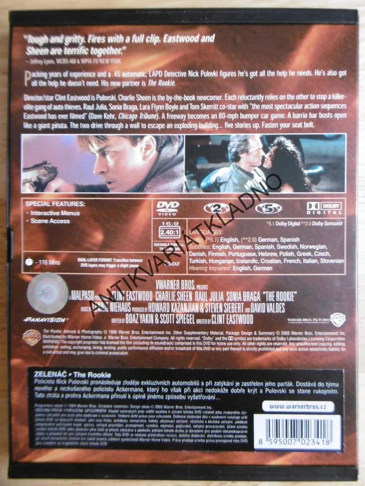 THE ROOKIE, DVD FILM