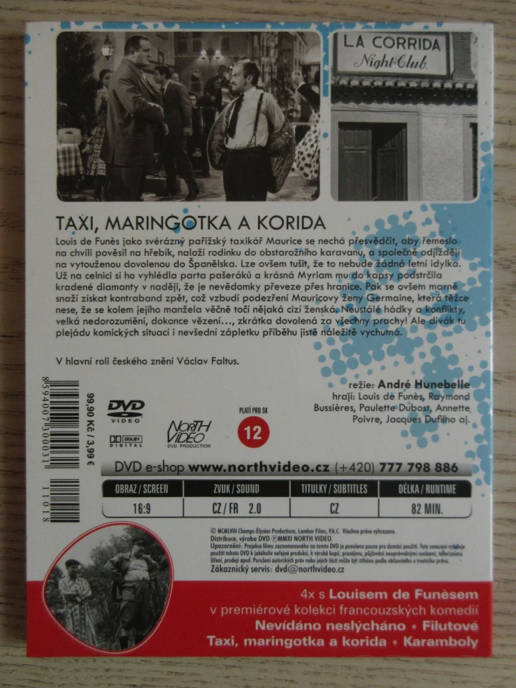 TAXI, MARINGOTKA A KORIDA, DVD FILM