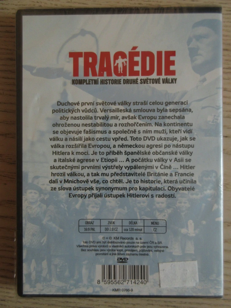 TRAGÉDIE, KOMPLETNÍ HISTORIE DRUHÉ SVĚTOVÉ VÁLKY, DVD FILM DOKUMENT