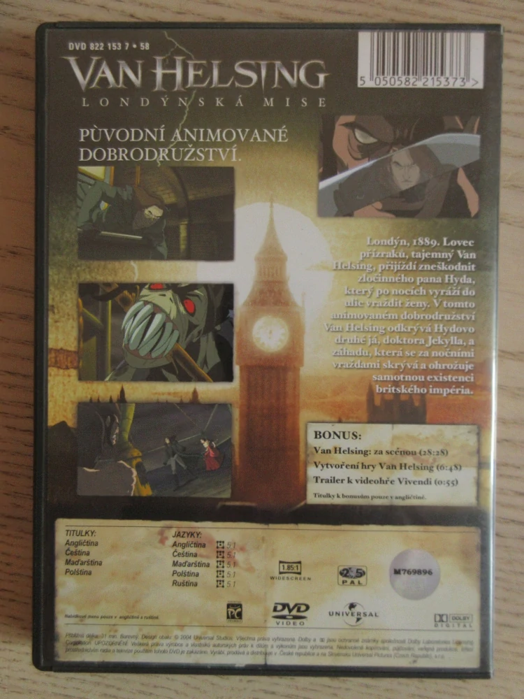 VAN HELSING, LONDÝNSKÁ MISE, DVD FILM
