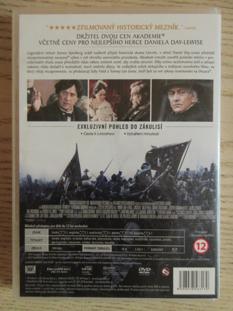 LINCOLN, D. DAY-LEWIS, DVD FILM