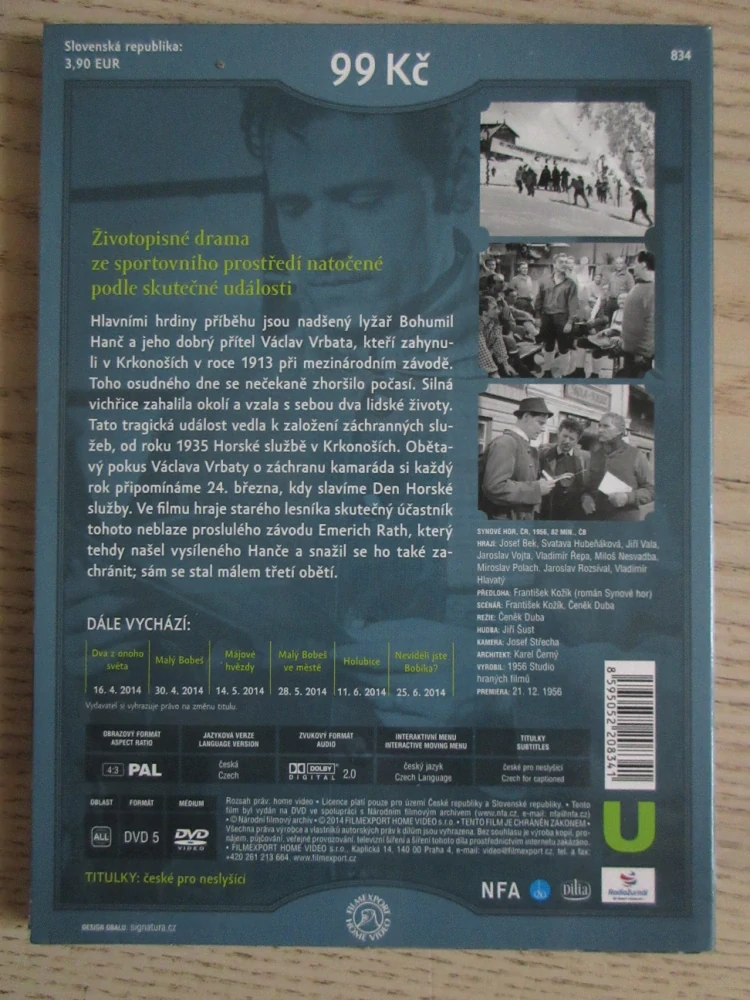 SYNOVÉ HOR, DVD FILM ČR