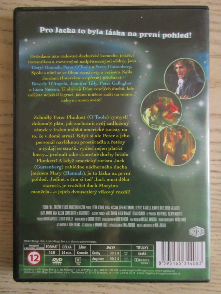 DŮM VSELÝCH DUCHŮ, D. HANNAH, P. O'TOOLE, DVD FILM