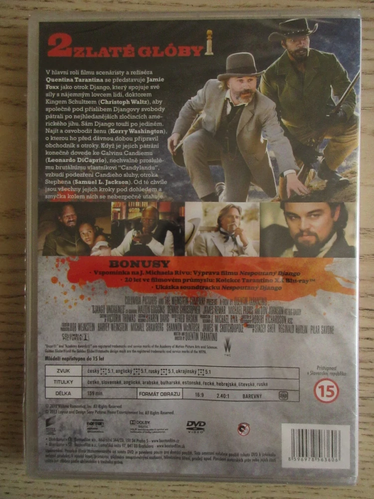 NESPOUTANÝ DJANGO, R: Q. TARANTINO, DVD FILM