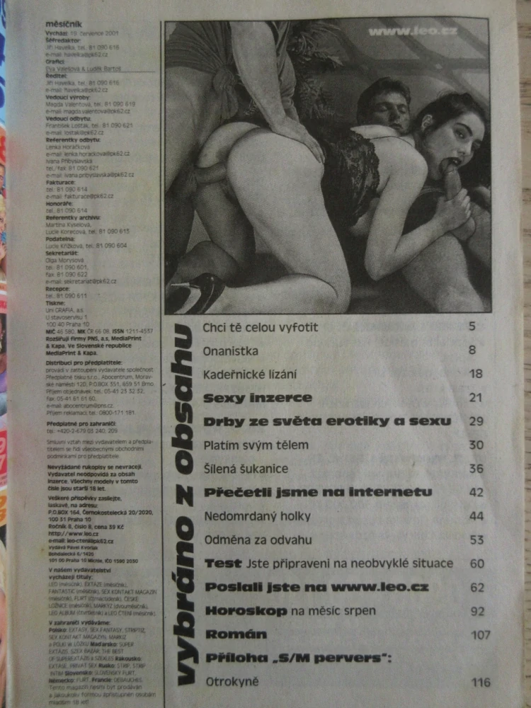 LEO ČTENÍ, LEO 8/2001, SEŠIT 93, **an