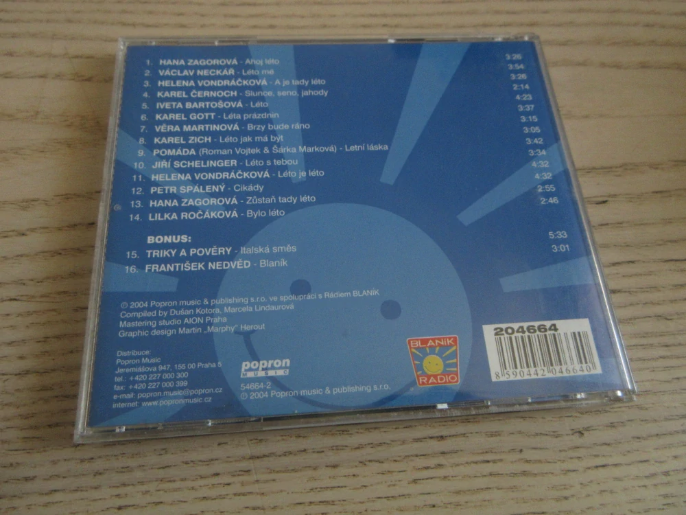 POHODOVÉ ČESKÉ PÍSNIČKY 3, LÉTO S BLANÍKEM, CD HUDBA