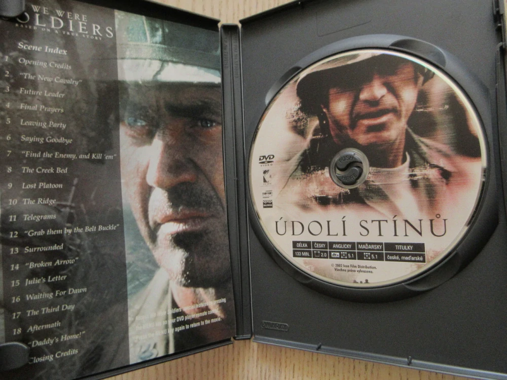 ÚDOLÍ STÍNŮ, M. GIBSON, GB OBAL, ČESKÉ DVD FILM
