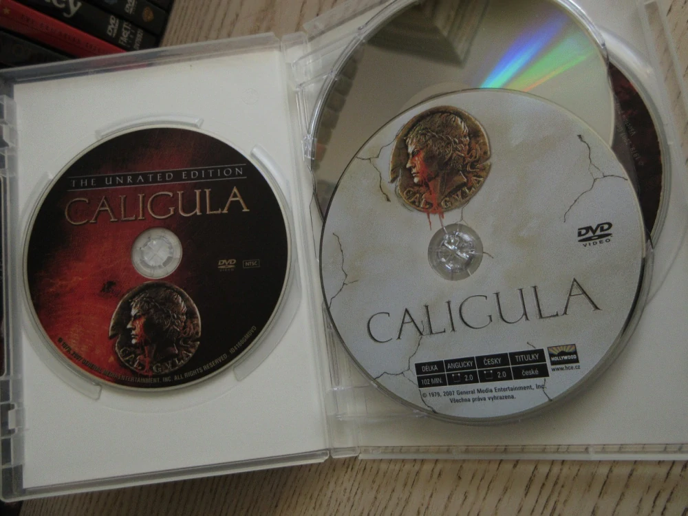 CALIGULA, M. MCDOWELL, H. MIRREN, GB OBAL, ČESKÁ VERZE, 4X DVD FILM