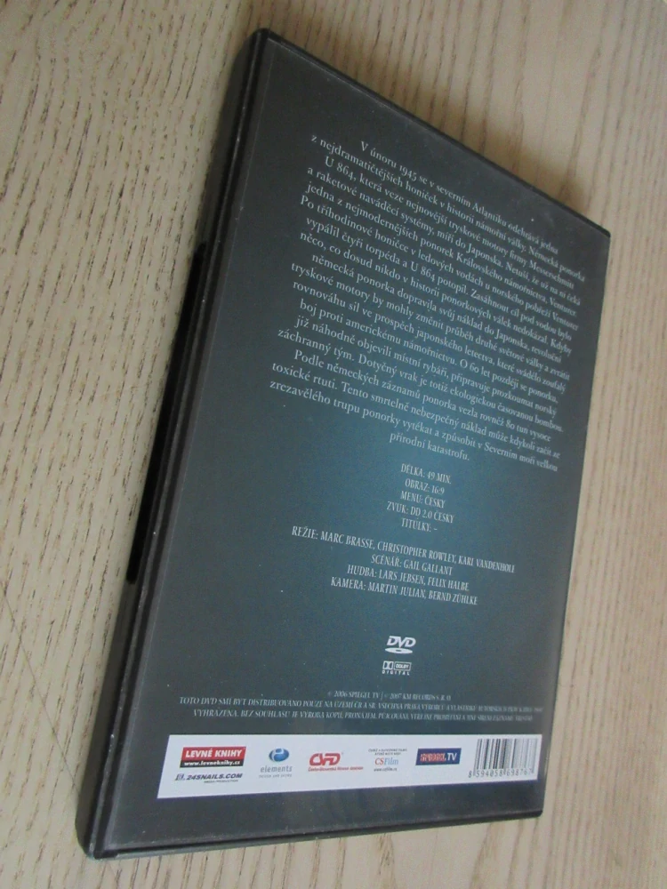 PONORKA U 864, DVD FILM DOKUMENT VÁLKA