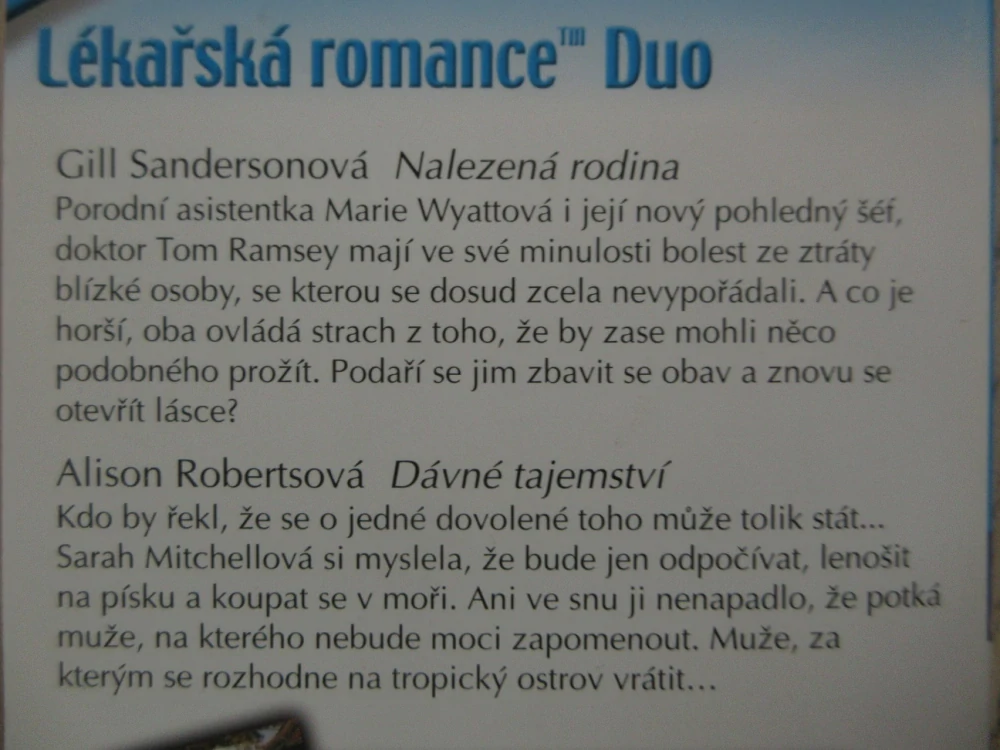 NALEZENÁ RODINA, FILL SANDERSONOVÁ, DÁVNÉ TAJEMSTVÍ, ALISON ROBERTSOVÁ, **an