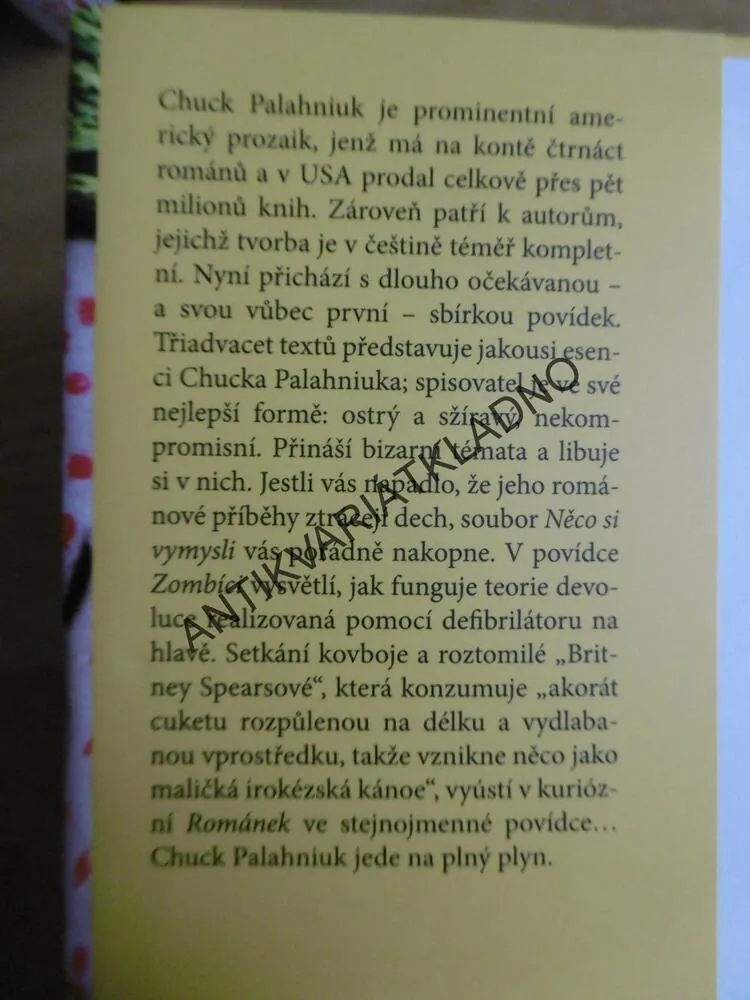 NĚCO SI VYMYSLI, CHUCK PALAHNIUK, 