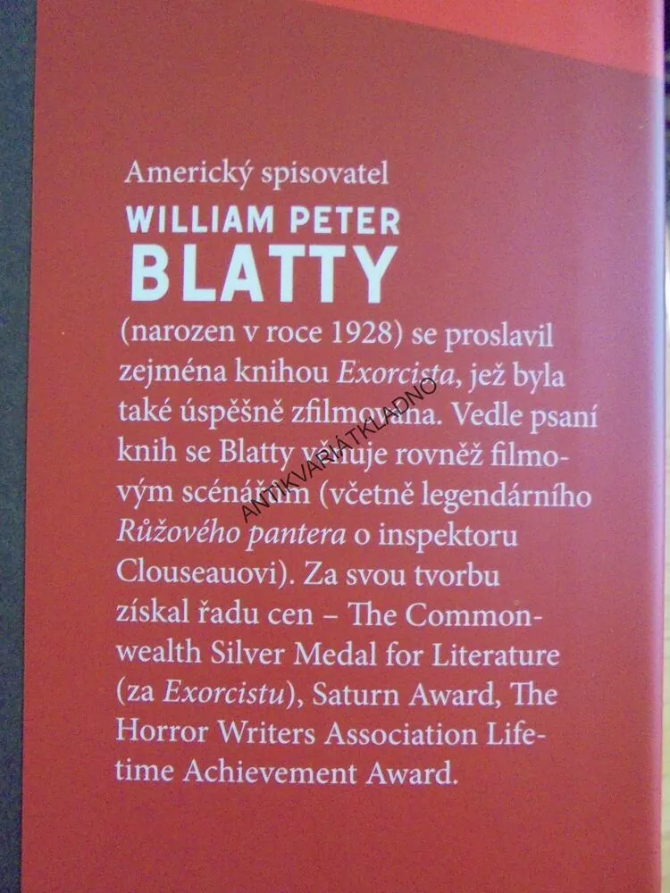 DIMITER, W.P. BLATTY, AUTOR ROMÁNU EXORCISTA, **an