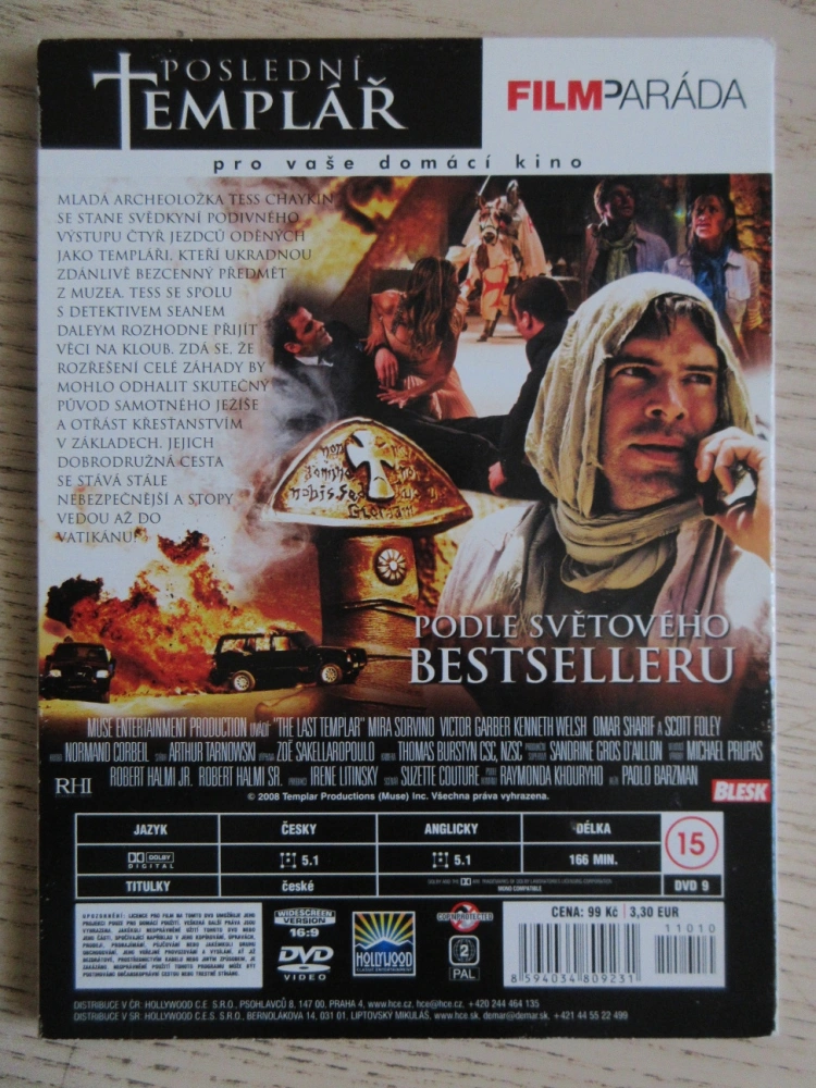 POSLEDNÍ TEMPLÁŘ, M. SORVINO, V. GARBER, DVD FILM
