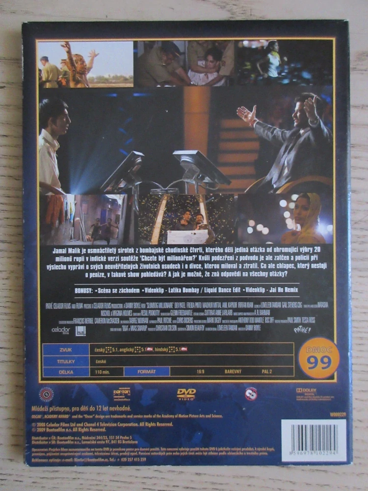 MILIONÁŘ Z CHATRČE, DVD FILM
