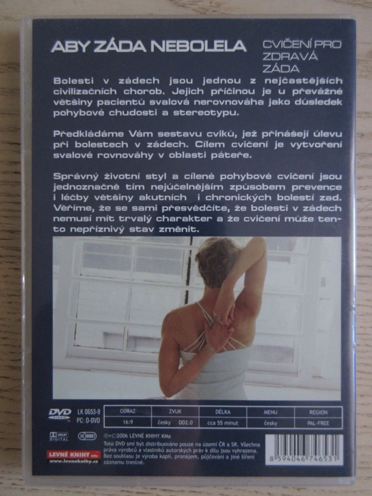 ABY ZÁDA NEBOLELA, CVIČENÍ PRO ZDRAVÁ ZÁDA, DVD FILM