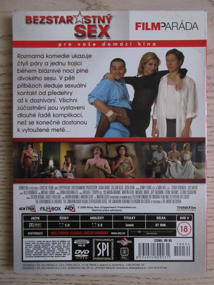 BEZSTAROSTNÝ SEX, DVD FILM